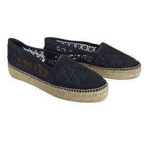Castañer Corded Lace Black Kery Espadrilles Size 40/ US 9