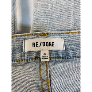 Re/Done Vintage Blue 90s High Rise Ankle Crop Denim Jeans Size 26
