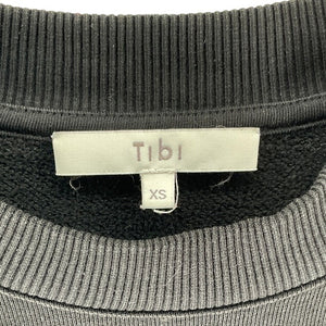 Tibi Scalloped Black Scallop Sweatshirt Size XS