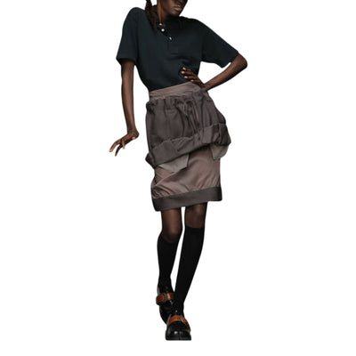 Maison Margiela Deconstructed Light Grey Layered Skirt Size 38 IT / US 2