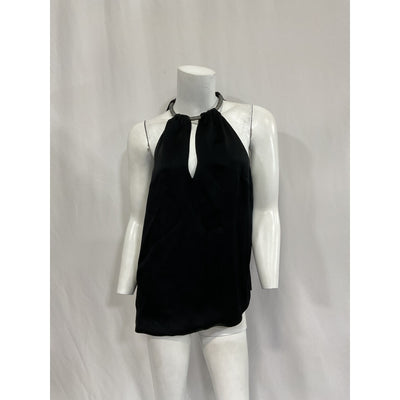 Veronica Beard 'Kusumi' Black Halterneck Sleeveless Top Size 6