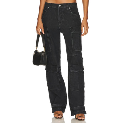 Grlfrnd Utility Black Lex Cargo Denim Jeans Size 28