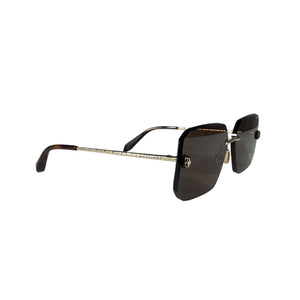 Bvlgari Rectangular Gold Brown Serpenti Sunglasses Size 62mm