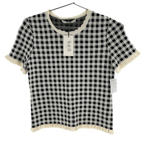 Sea New York Checked Multi Saige Top Size M NWT