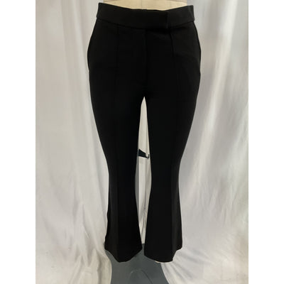Helmut Lang 'Cropped' Black Viscose Bootcut Pants Size 6