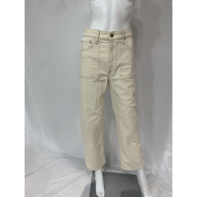 Helmut Lang 'Factory' White High Waisted Straight Leg Denim Jean Size 27