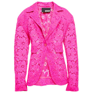 Rotate Birger Christensen Sheer Pink Lace Size 2 Blazer