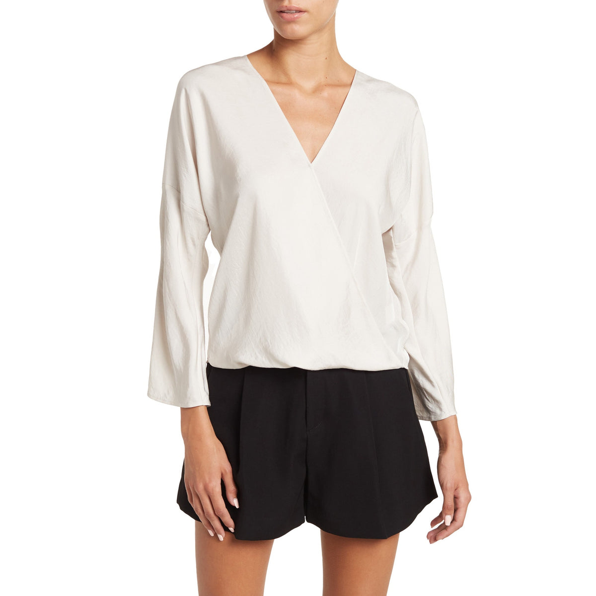 Vince Minimalist Blush Surplice Neck Size XS Blouse