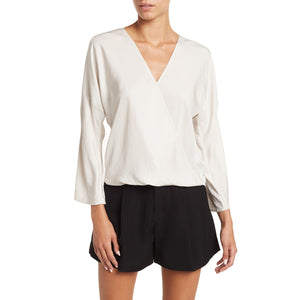 Vince Minimalist Blush Surplice Neck Size XS Blouse