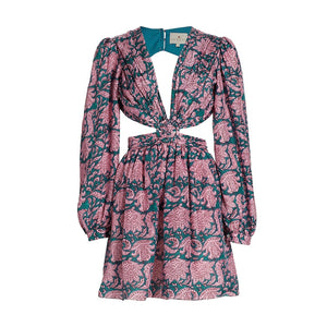 Hannah Artwear Floral Peonia Mia Minidress Size S (1)