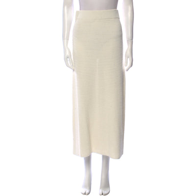 Loulou Studio Textured Ivory Manta Skirt Size S