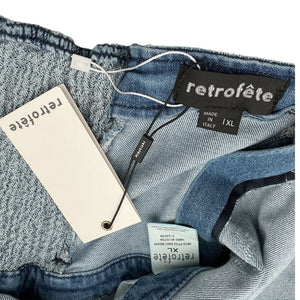 Retrofête Strapless Blue Denim Dress Size XL