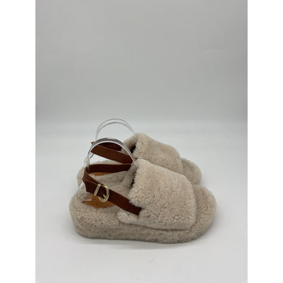 Sézane 'Greta' White Wool Mule Souliers Size 40