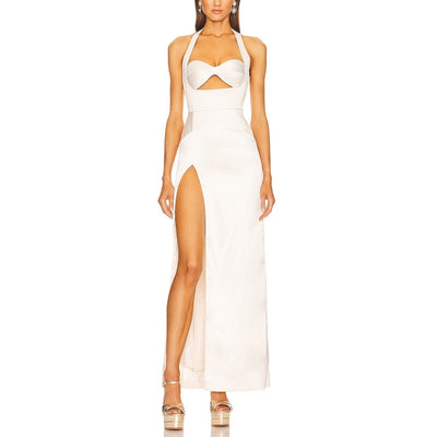 Michael Costello Sleek Ivory Marissa Gown Size S