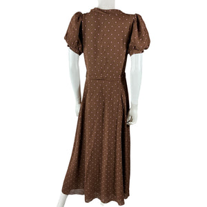 Reformation 'Michelle' Brown Viscose Dress Size 8