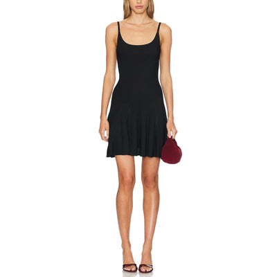 Majorelle 'Sue' Black Ponte Pleated Mini Dress Size XS
