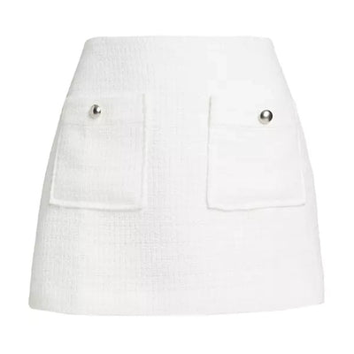 Reformation Knit White Aurelia Mini Skirt Size 6
