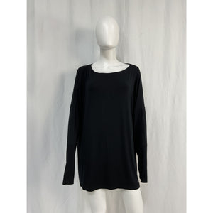 Hatch The Perfect Black Viscose Long Sleeve Tee Size 4