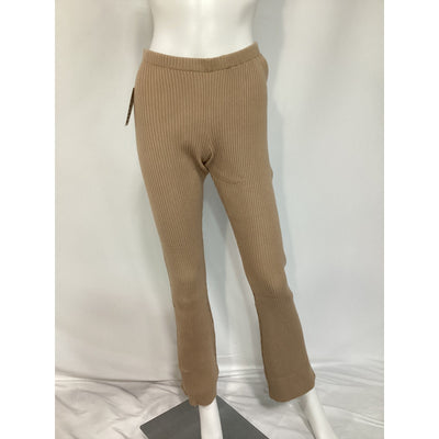 Bumpsuit Cozy Brown Knit Flare Pant Size M - NWT