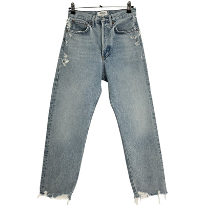 Agolde Distressed Blue 90s Crop Denim Jeans Size 23
