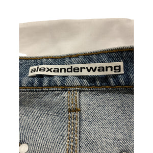 Alexander Wang High Waist Classic Worn Indigo Workwear Denim Jeans Size 25