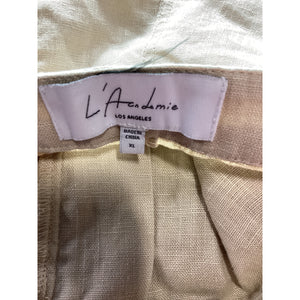 L'Academie 'Allana' Beige Cotton Skort Size XL
