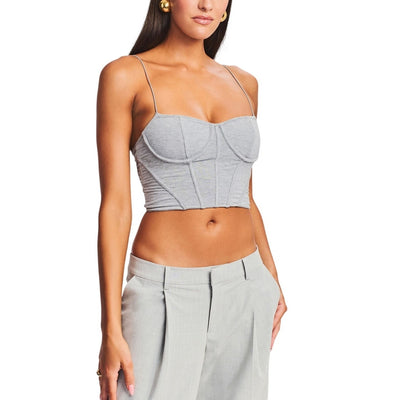 Retrofête Structured Gray Viv Corset Top Size XS