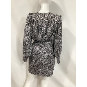 L'Academie 'The Joyce' Black Charmeuse Belted Mini Dress Size M - NWT