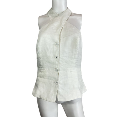 Reformation Halter White Tate Top Size 8