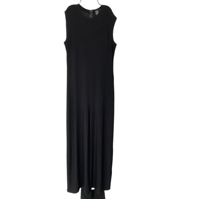 Norma Kamali Sleek Black Sleeveless Jumpsuit Size L