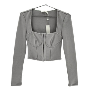 Simkhai Structured Gray Elle Bustier Top Size M