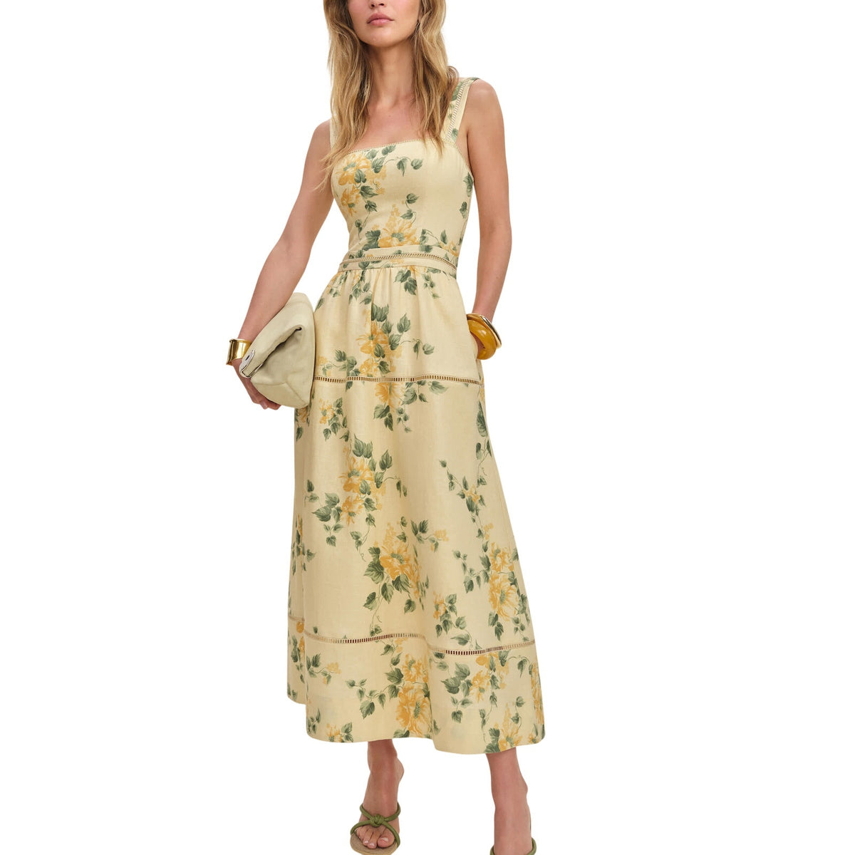 Reformation Linen Radiance Everett Size 2 Dress NWT