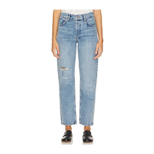 Anine Bing Distressed Blue Benson Denim Jeans Size 26