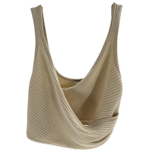 Significant Other Chic Light Tan Abbie Wrap Tank Top Size 4