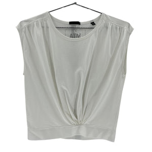 Atm Anthony Thomas Melillo Classic White Jersey Twisted Hem Top Size S