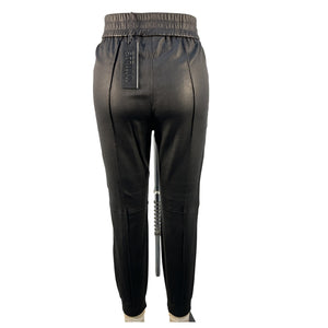 Sprwmn Sleek Black Cuffed Jogger Pants Size S NWT