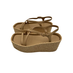 Vince Platform Raffia Sandals Size 6.5