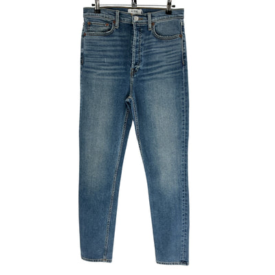 Re/Done Vintage Inspired Blue 90's Originals Ultra High Rise Skinny Denim Jeans Size 29
