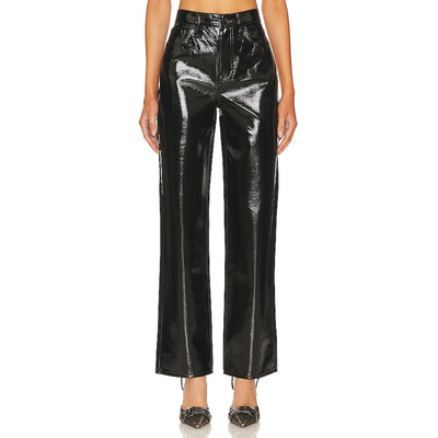 Pistola 'Cassie' Super High Rise Straight Faux Leather Pant Size 26