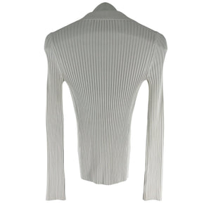 Helmut Lang Slim White Linear Rib Top Size XS