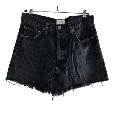 Agolde Frayed Black Parker Skirt Size 26