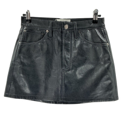 Agolde Sleek Black Five-Pocket Mini Skirt Size 24