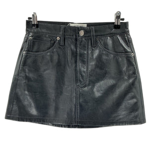 Agolde Sleek Black Five-Pocket Mini Skirt Size 24