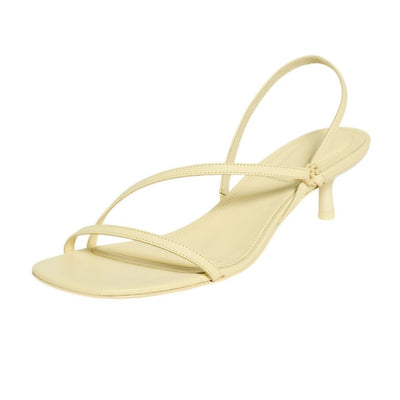 Simkhai Strappy Yellow Cedonia Kitten Heel Sandal Size 37 EU / US 7