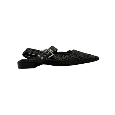 Rag & Bone Woven Black Astra Slingback Flats Size 9.5
