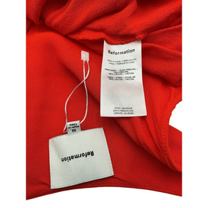 Reformation 'Siana' Orange Viscose Dress Size 10