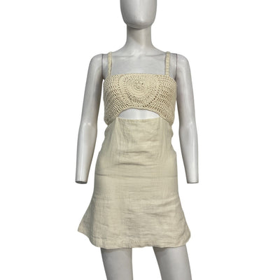 L'Academie Chic Cream Lea Mini Dress Size XXS