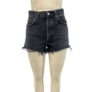 Agolde 'Mila' Black Cotton Short Size 27