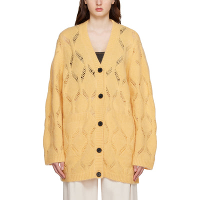 Holzweiler 'Passage' Yellow Diamond Cardigan Size L