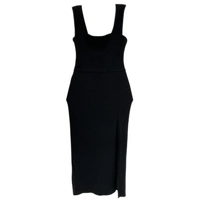 Reformation Ribbed Black Cassi Dress Size XS